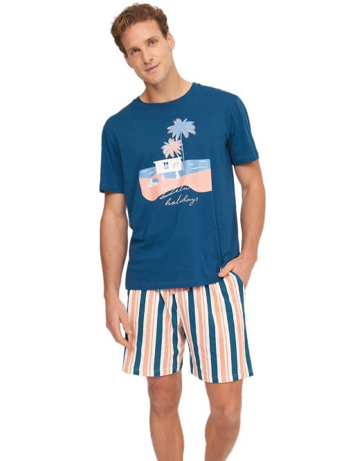 Ανδρική Πυτζάμα MUYDEMI Deluxe - 100% Βαμβακερή 