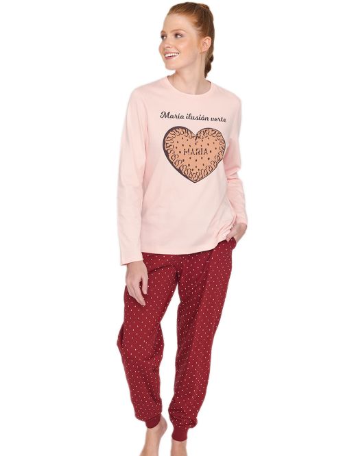 γυναικεία πυτζάμα muydemi 972070 μπροστά