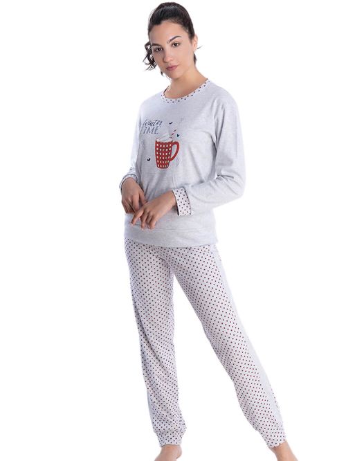 γυναικεία πυτζάμα rachel 12604 μπροστά