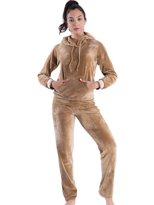 γυναικεία φόρμα rachel 12692 camel μπροστά