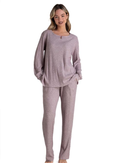 Γυναικεία Πυτζάμα Loungewear RACHEL - Πλεκτό Σχέδιο - Απαλό Viscose