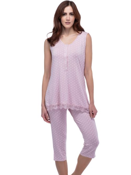 γυναικεία πυτζάμα secret point 121-131 μπροστά