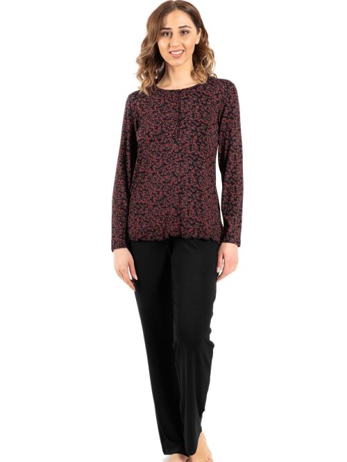 γυναικεία πυτζάμα secret point 220-113 μπροστά