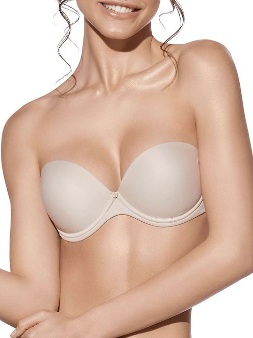 Σουτιέν SELENE Carlota Strapless Super Push Up - Διπλή Ενίσχυση & Μπανέλα - Χειμώνας 2022/23-75B-Beige