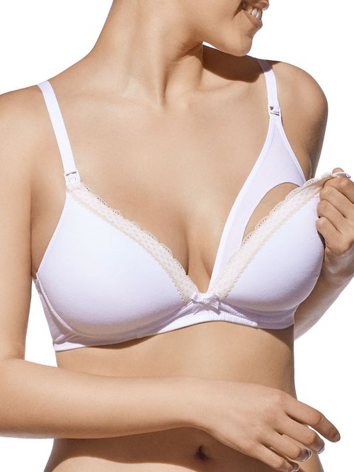 Σουτιέν Θηλασμού SELENE Jasmina - Βαμβακερή Επένδυση - Χωρίς Μπανέλα - Καλοκαίρι 2021-75C-White