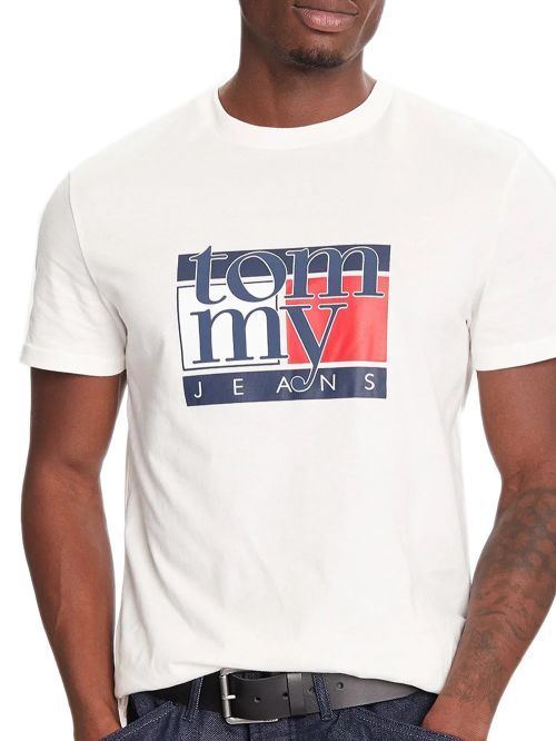 TOMMY HILFIGER Ανδρικό T-Shirt Flag Logo - 100% Βαμβακερό