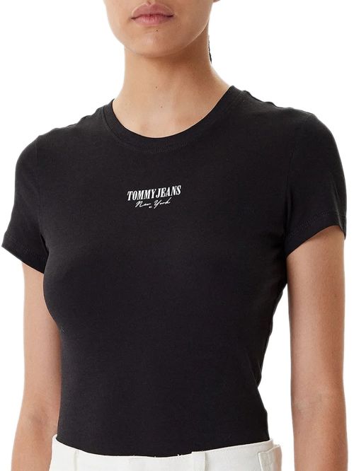 TOMMY HILFIGER Γυναικείο T-Shirt Slim Essential Logo - Απαλό & Ελαστικό