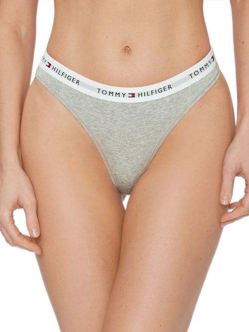 TOMMY HILFIGER Γυναικείο String Icon Logo Γκρι - Οργανικό Βαμβάκι & Modal