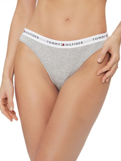 TOMMY HILFIGER Γυναικείο Slip Κανονικό Icon Logo Γκρι - Οργανικό Βαμβάκι & Modal