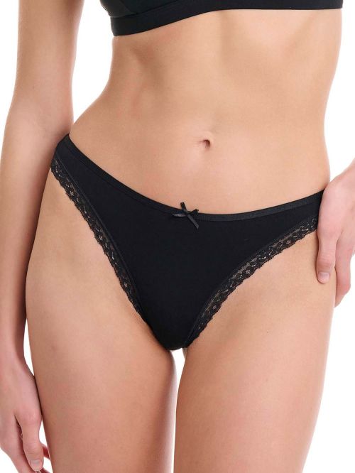 WALK Γυναικείο String - Πολύ Απαλό Bamboo - Δαντέλα - Πακέτο με 2 