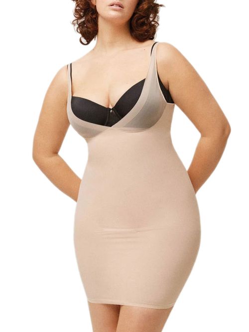 Λαστέξ Dress YSABELA MORA - Dress Διαμόρφωσης Χωρίς Ραφές - Ανορθώνει το Μπούστο - Μειώνει -2 Μεγέθη τη Σιλουέτα - Καλοκαίρι 2016-M-Beige