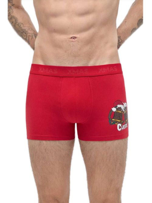 YSABEL MORA Ανδρικό Boxer X-mas Cheers - Ελαστικό Βαμβάκι