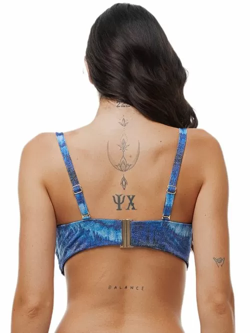 Μαγιό BLUEPOINT Ocean Blue Top Strapless Lurex - Μεγάλο Στήθος - Ήπια Ενίσχυση