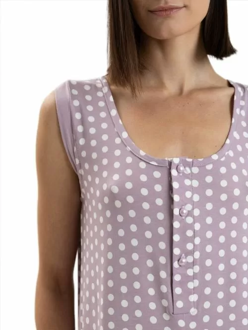 Νυχτικό ΓΙΩΤΑ Homewear Πουά - Απαλό Viscose - Νέα Μαμά