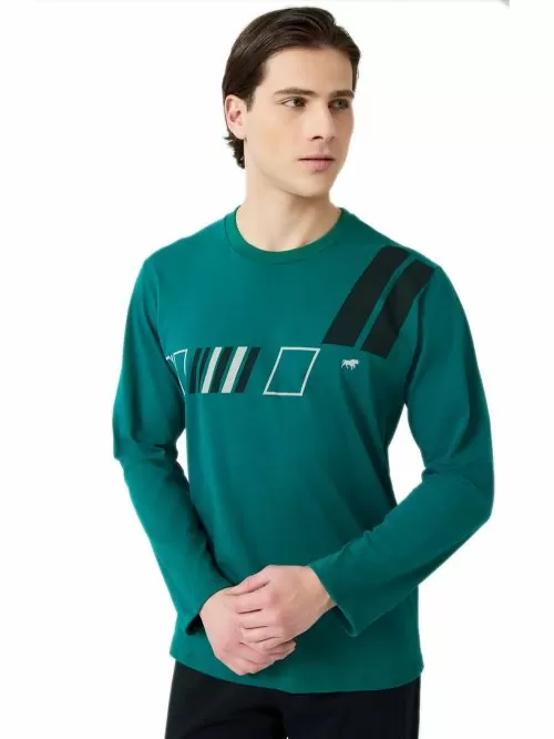 Ανδρική Πυτζάμα MINERVA Athletic Stripes - 100% Βαμβάκι Interlock 