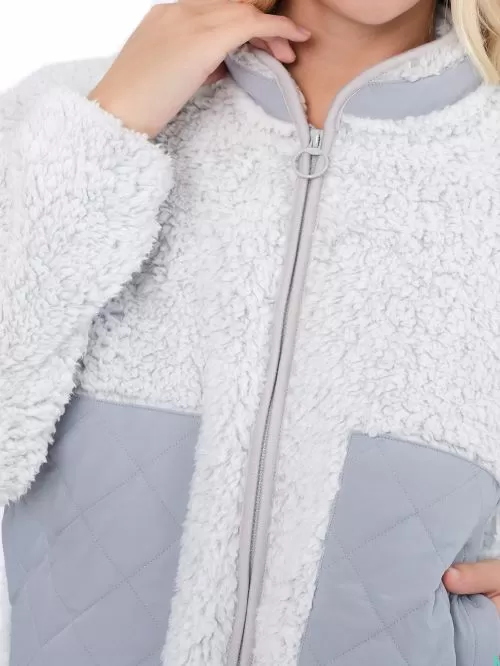 Γυναικεία Ρόμπα MUYDEMI - Ζεστό & Απαλό Fleece - Γούνινο Σχέδιο 