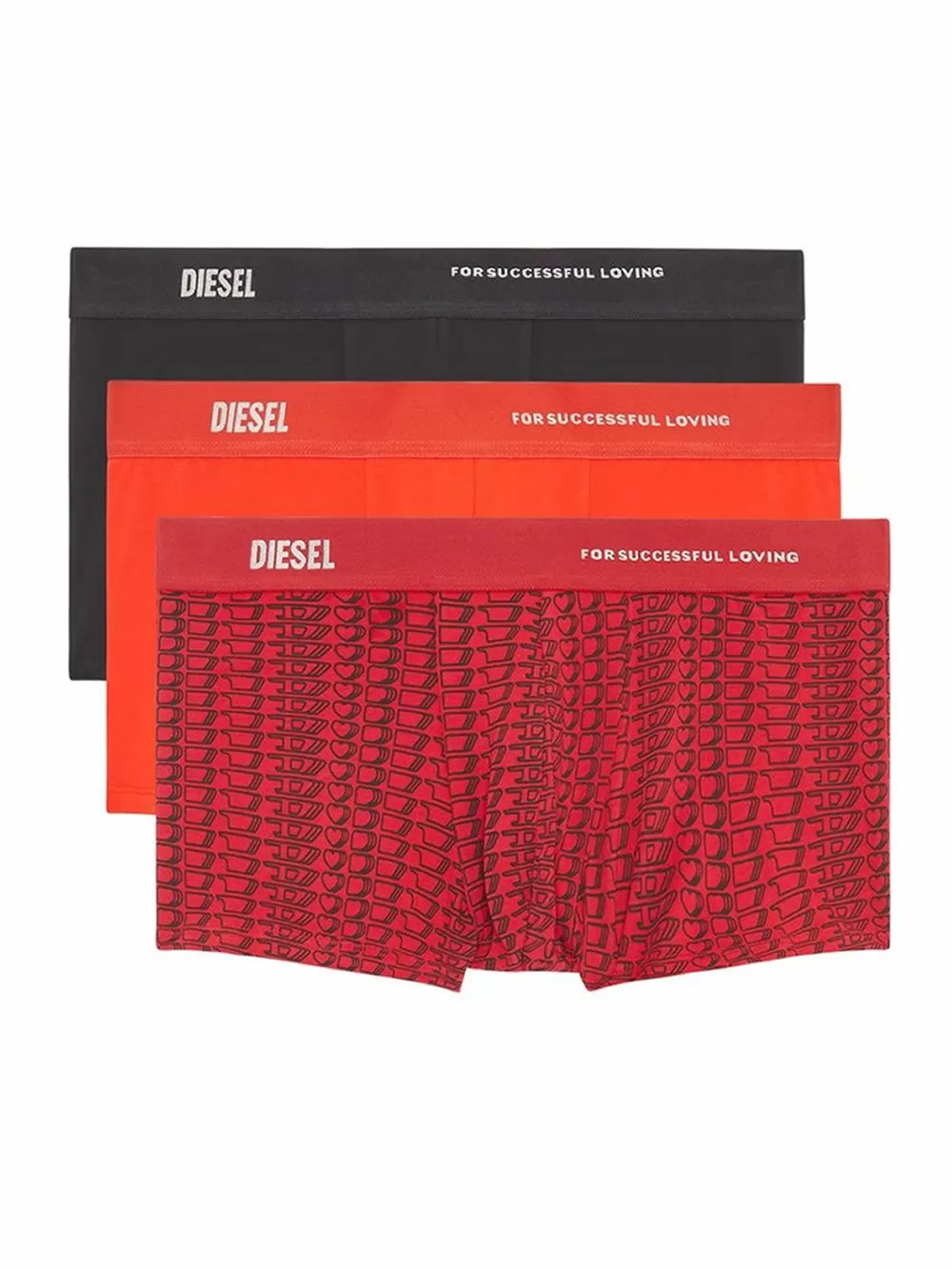 DIESEL Damien Boxer - Ελαστικό Βαμβάκι - Πακέτο με 3