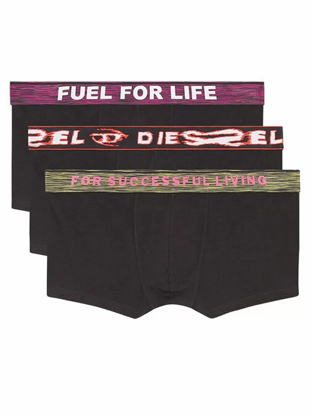 DIESEL Damien Boxer - Ελαστικό Βαμβάκι - Πακέτο με 3