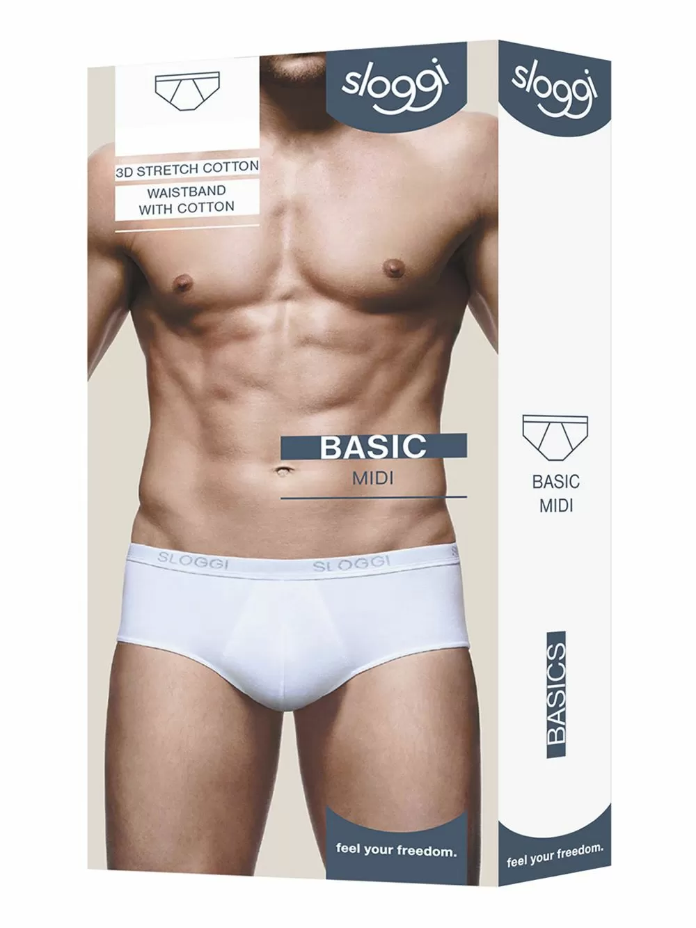 SLOGGI Men Basic Midi Ανδρικό Σλιπ - Ποιοτικό Βαμβάκι - Logo