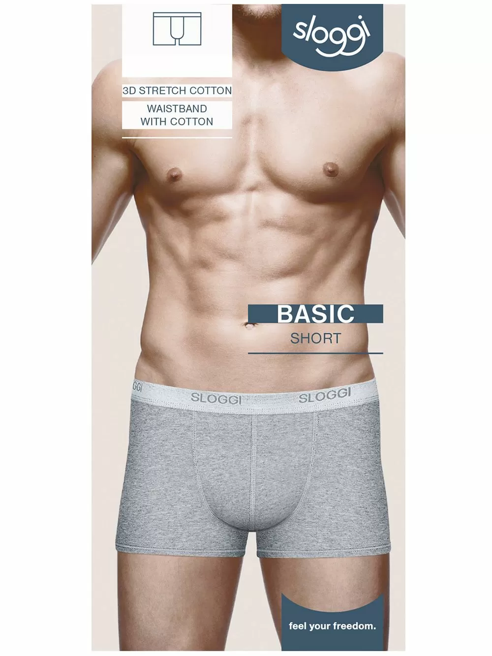 SLOGGI Men Basic Short Ανδρικό Μπόξερ - Ποιοτικό Βαμβάκι - Logo
