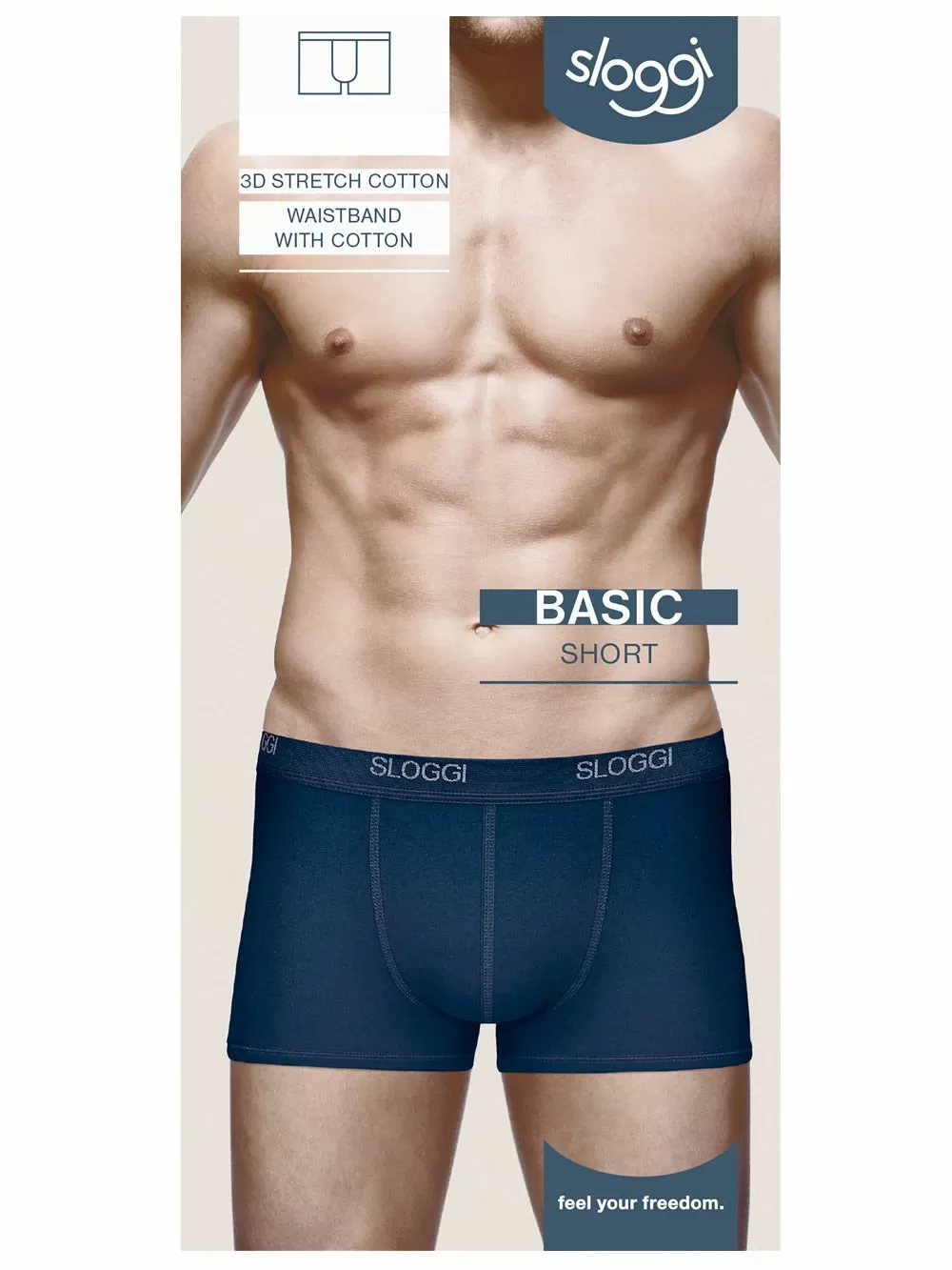 SLOGGI Men Basic Short Ανδρικό Μπόξερ - Ποιοτικό Βαμβάκι - Logo