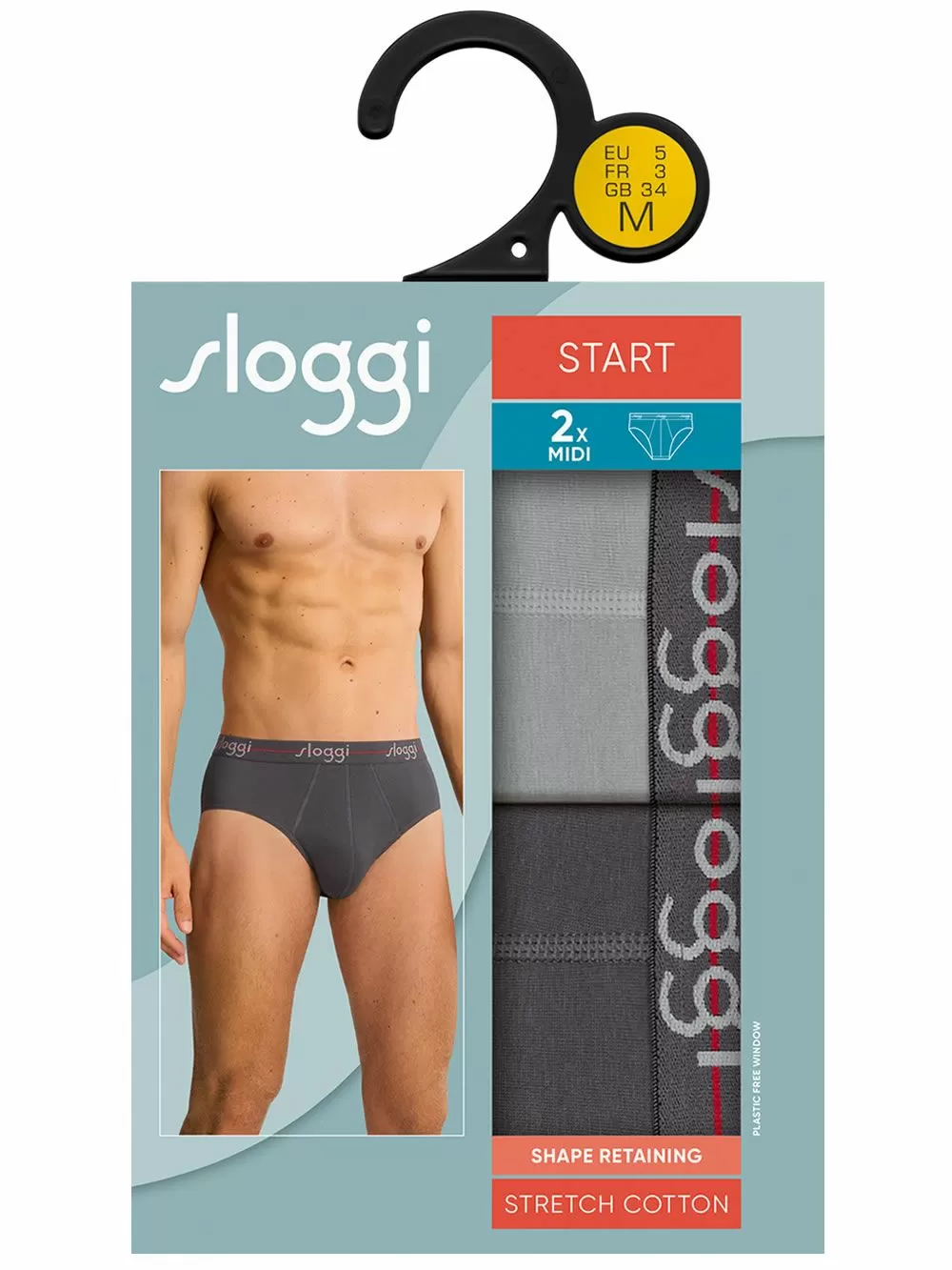 SLOGGI Start Midi Box 0034 - Αγνό Βαμβάκι - Πακέτο με 2
