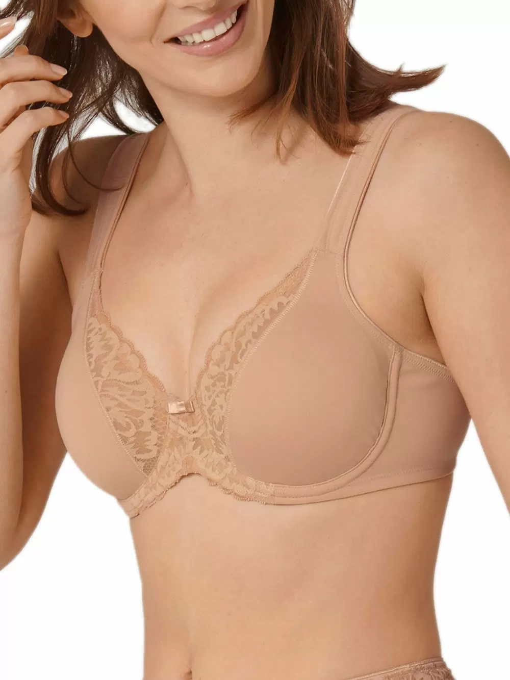 Σουτιέν TRIUMPH Modern Lace + Cotton W - Μεγάλο Στήθος - Άριστο Κράτημα 