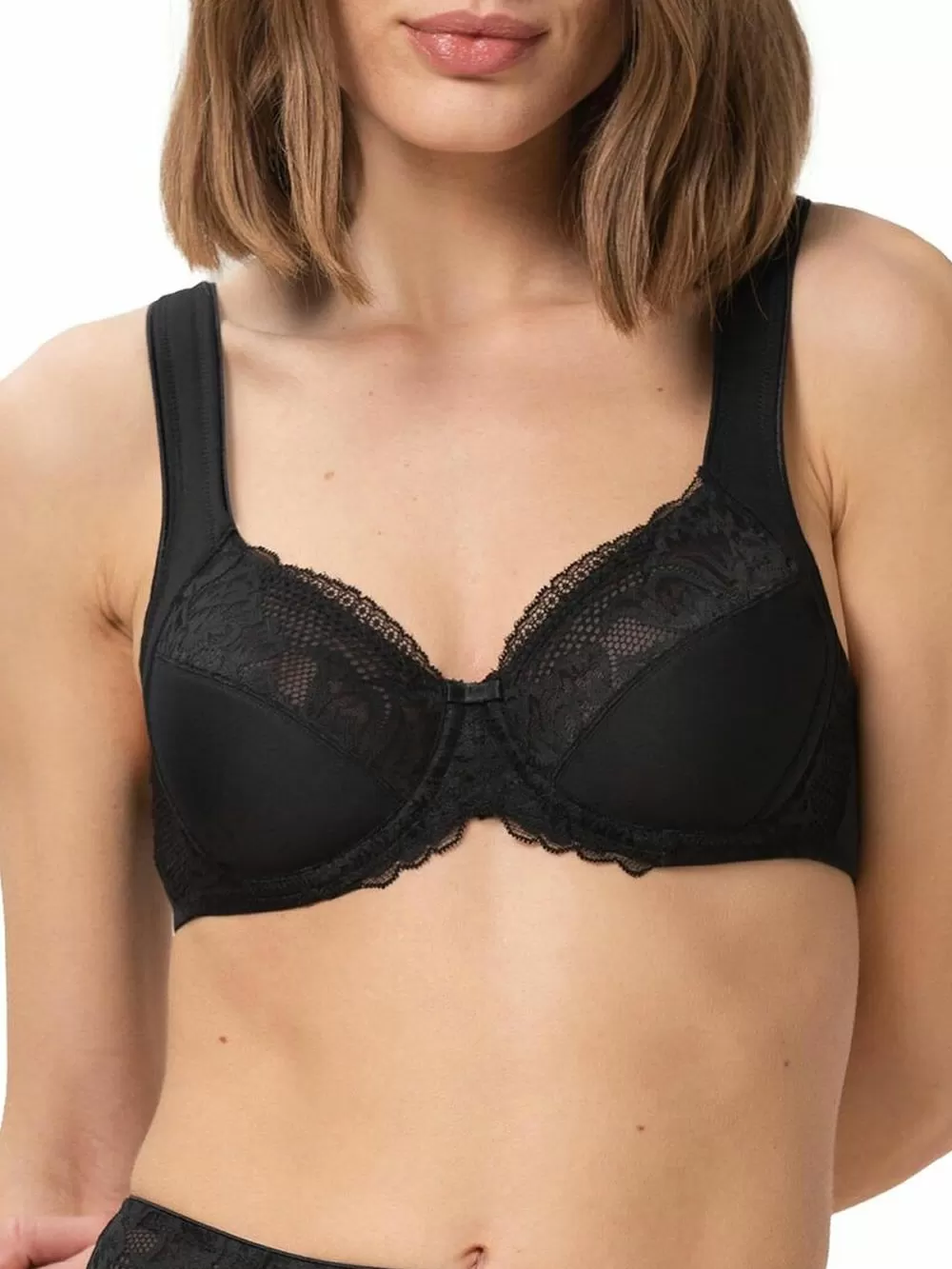 Σουτιέν TRIUMPH Modern Lace + Cotton W02 - Μεγάλο Στήθος - Άριστο Κράτημα 