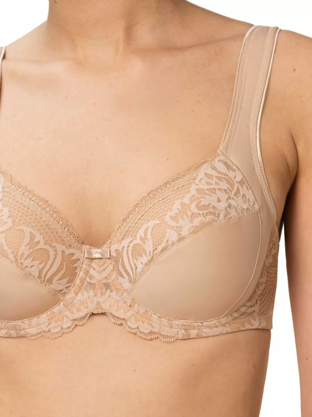 Σουτιέν TRIUMPH Modern Lace + Cotton W02 - Μεγάλο Στήθος - Άριστο Κράτημα 