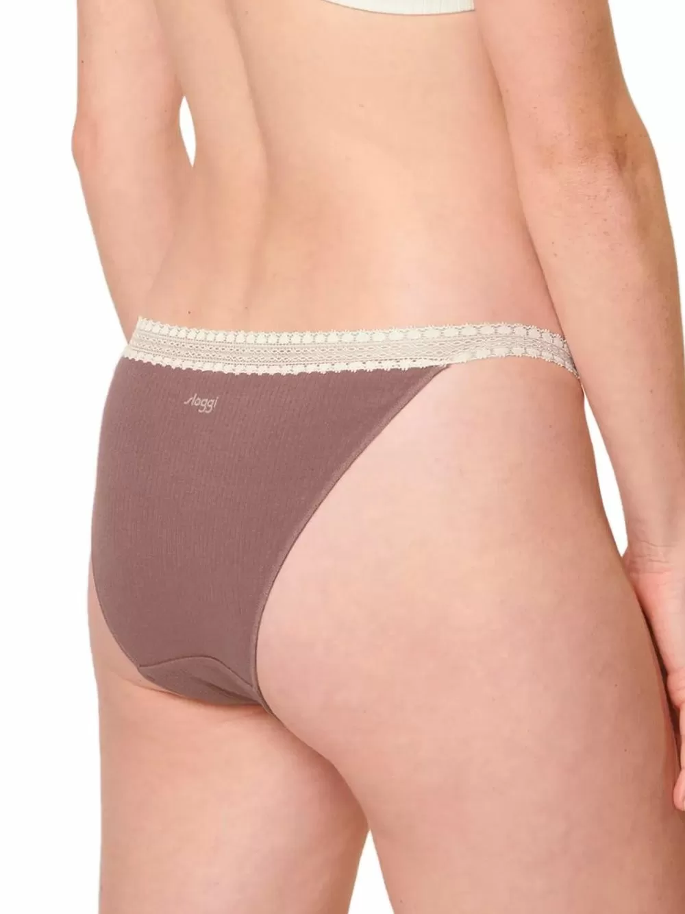 SLOGGI Go Ribbed H Tanga M003 - Οργανικό Βαμβάκι - Πακέτο με 2 