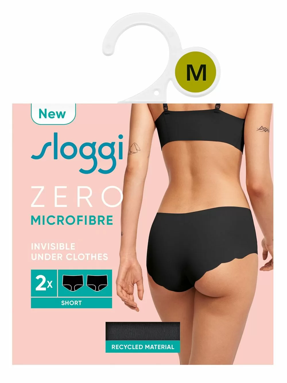 SLOGGI Zero Microfibre 2.0 H Short 04 - Αόρατο Laser Χωρίς Ραφές - Πακέτο με 2 - Eco Friendly