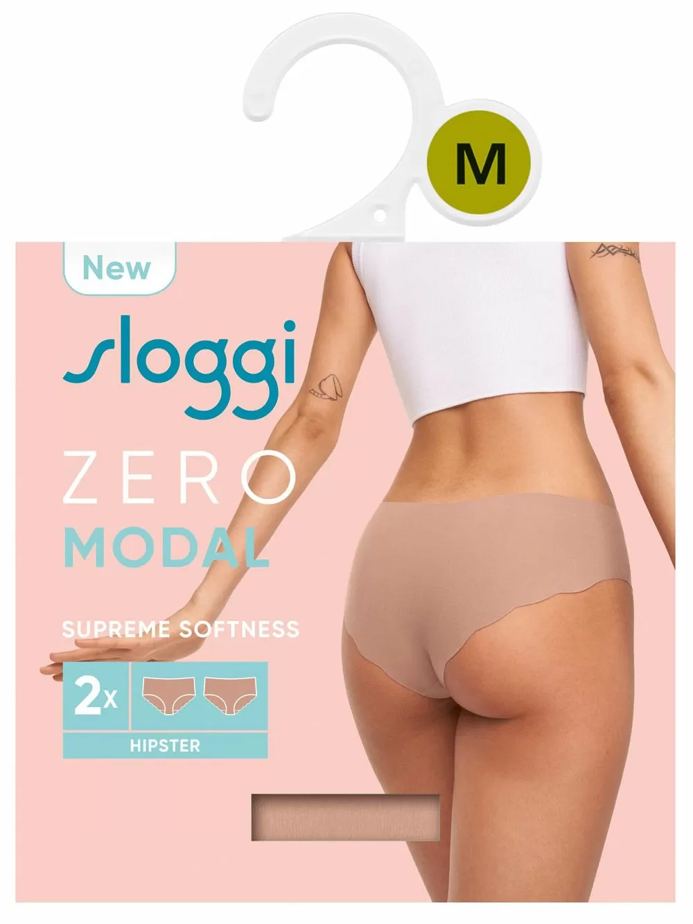 SLOGGI Zero Modal 2.0 H Hipster 00ME - Νέο Αόρατο Laser Χωρίς Ραφές - Πακέτο με 2