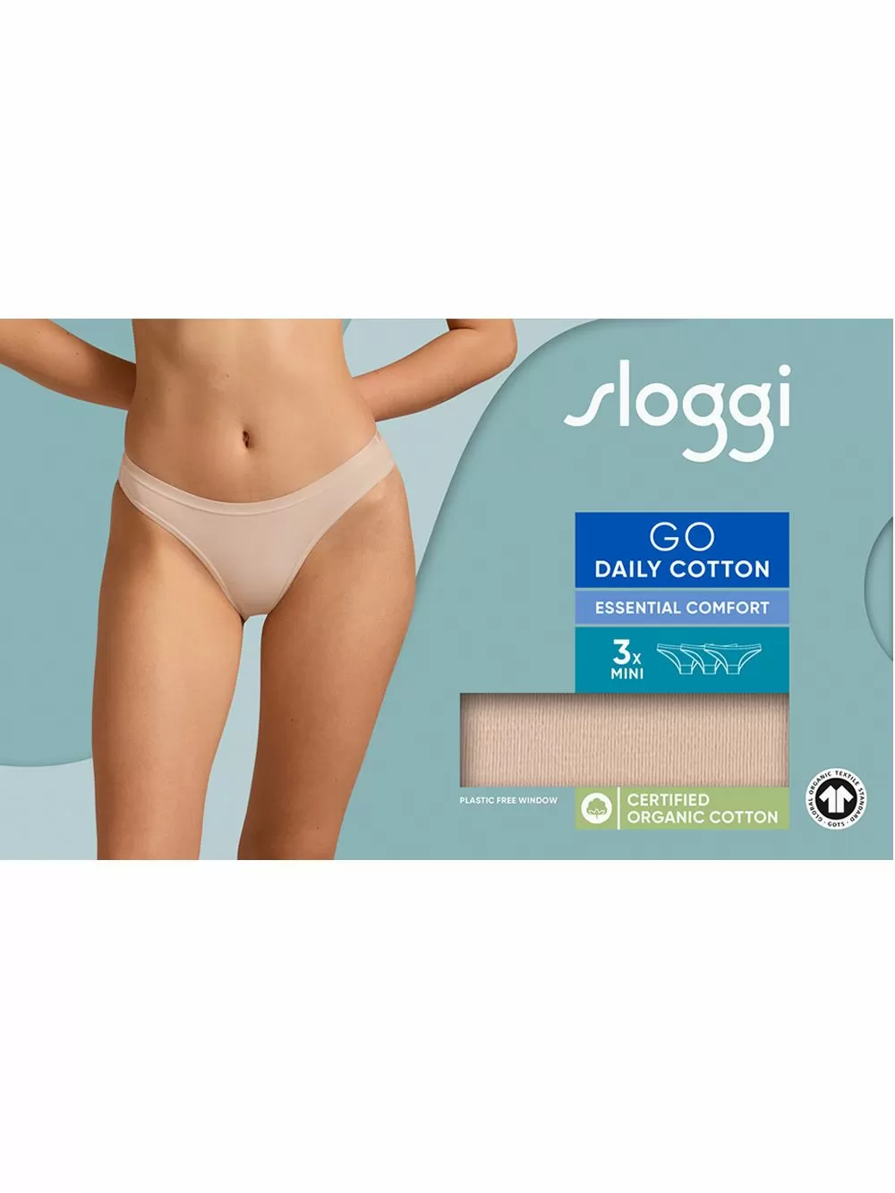 SLOGGI Go Daily Cotton Mini - Οργανικό Eco Βαμβάκι - Πακέτο με 3