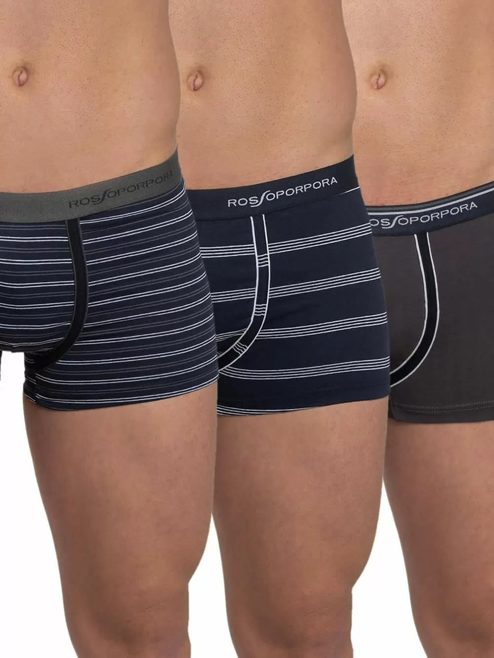 ROSSOPORPORA Ανδρικό Μπόξερ - Ελαστικό Βαμβάκι - 3 Τεμάχια 