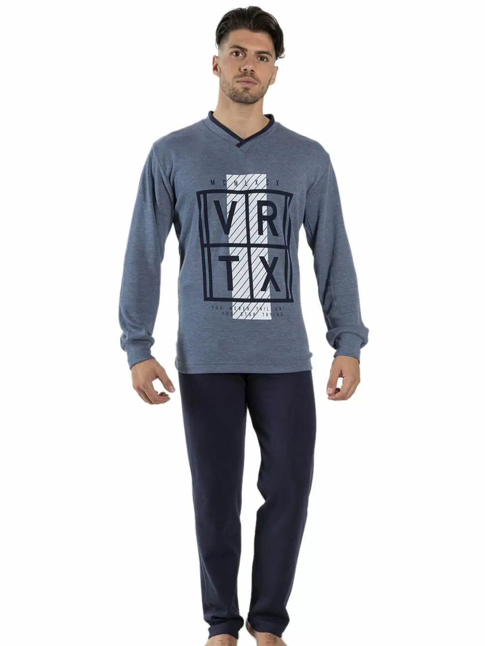 Πυτζάμα Ανδρική ΟΔΥΣΣΕΥ- Γεμάτο Βαμβάκι 