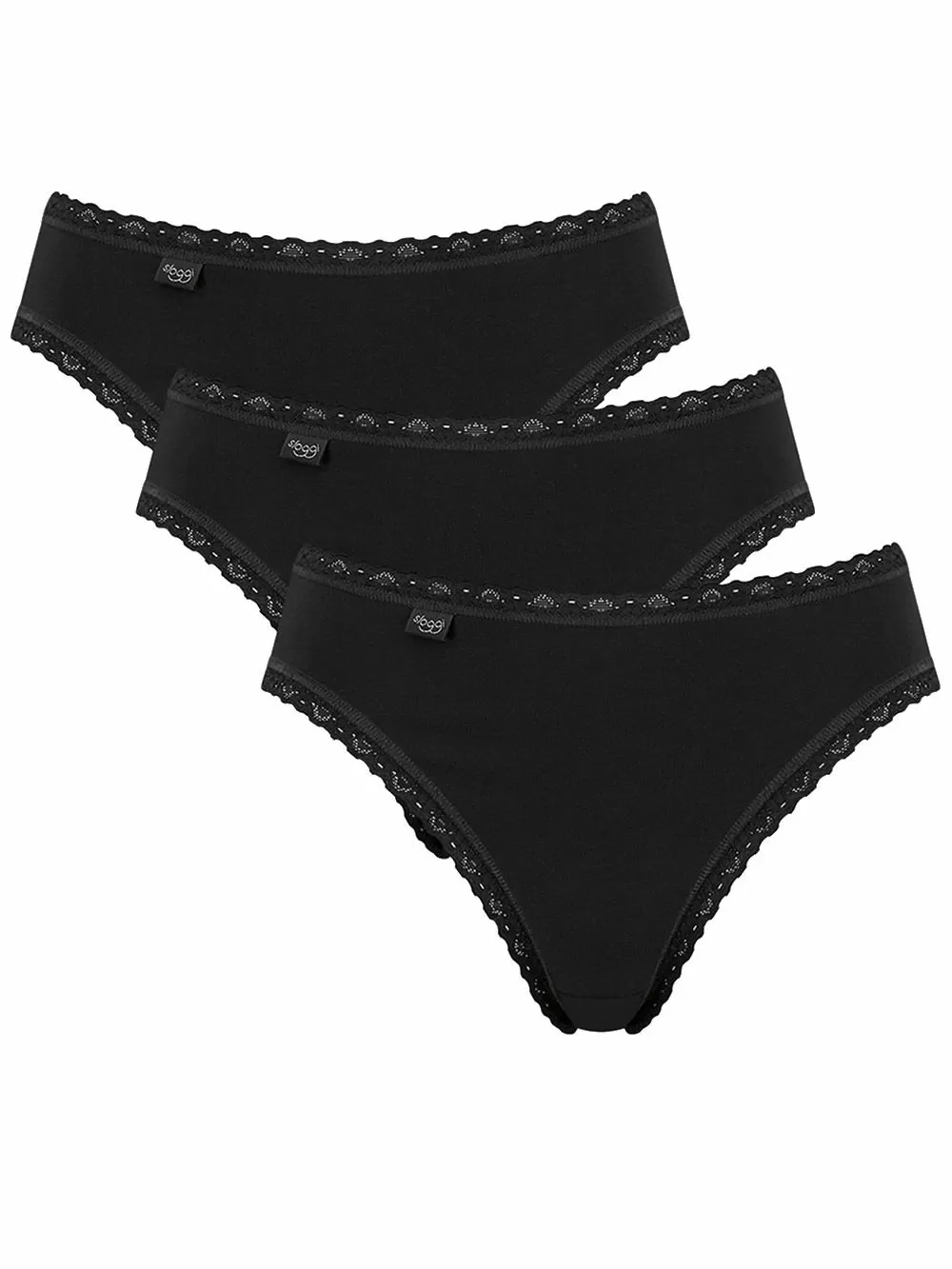 SLOGGI 24/7 Cotton Lace Tai - Βαμβάκι & Απαλή Δαντέλα - Πακέτο με 3 