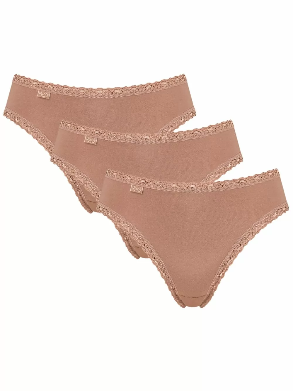 SLOGGI 24/7 Cotton Lace Tai - Βαμβάκι & Απαλή Δαντέλα - Πακέτο με 3 