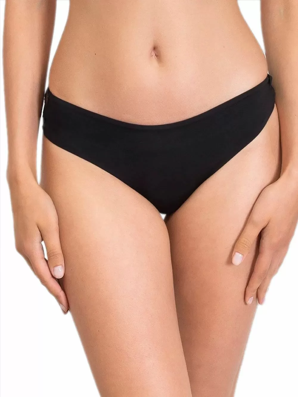 SIELEI Slip Αόρατο Κανονικό - Σατινέ Ύφασμα & Δαντέλα - Αόρατες Ραφές