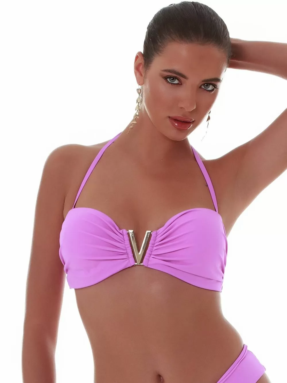 Μαγιό BLUEPOINT Solids Τοπ Strapless Push Up - Πλούσιο Μπούστο - Κόσμημα V