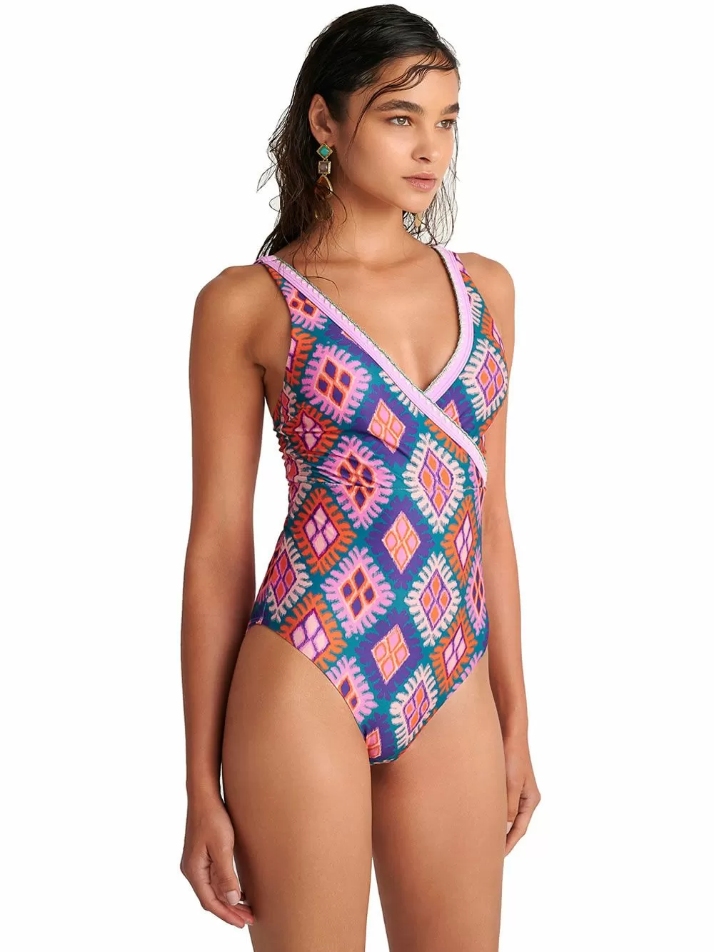 Μαγιό BLU4U Diamond Frame Ολόσωμο Crossover - Αόρατη Ενίσχυση 