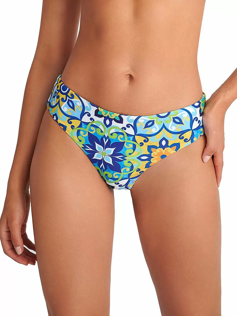 Μαγιό BLU4U Blue Tiles Σλιπ Μπικίνι Tai Κανονικό Φαρδύ - Αόρατες Ραφές