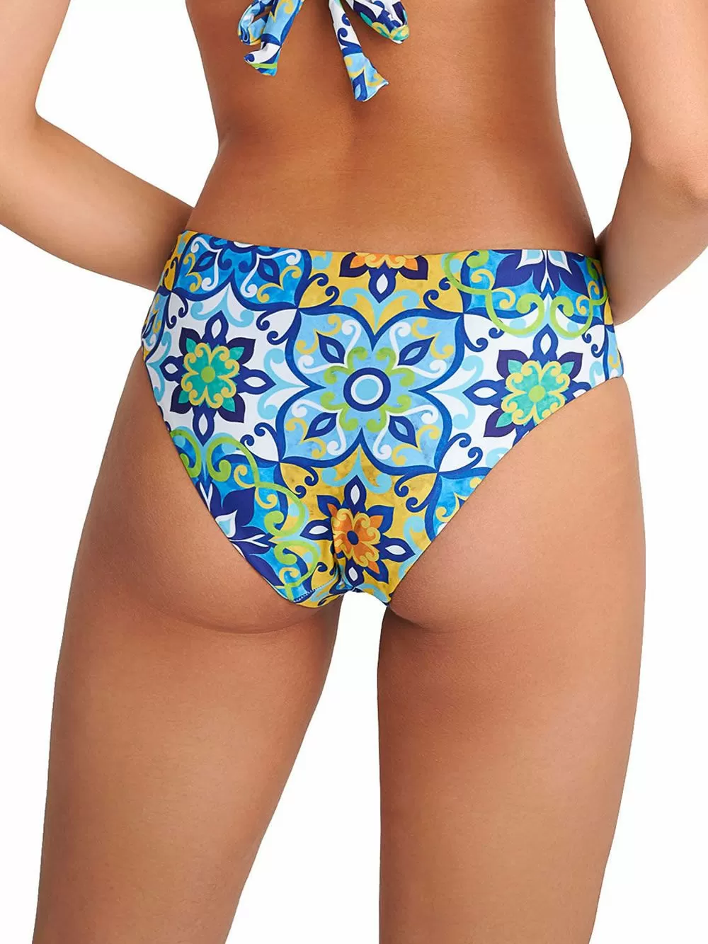 Μαγιό BLU4U Blue Tiles Σλιπ Μπικίνι Tai Κανονικό Φαρδύ - Αόρατες Ραφές