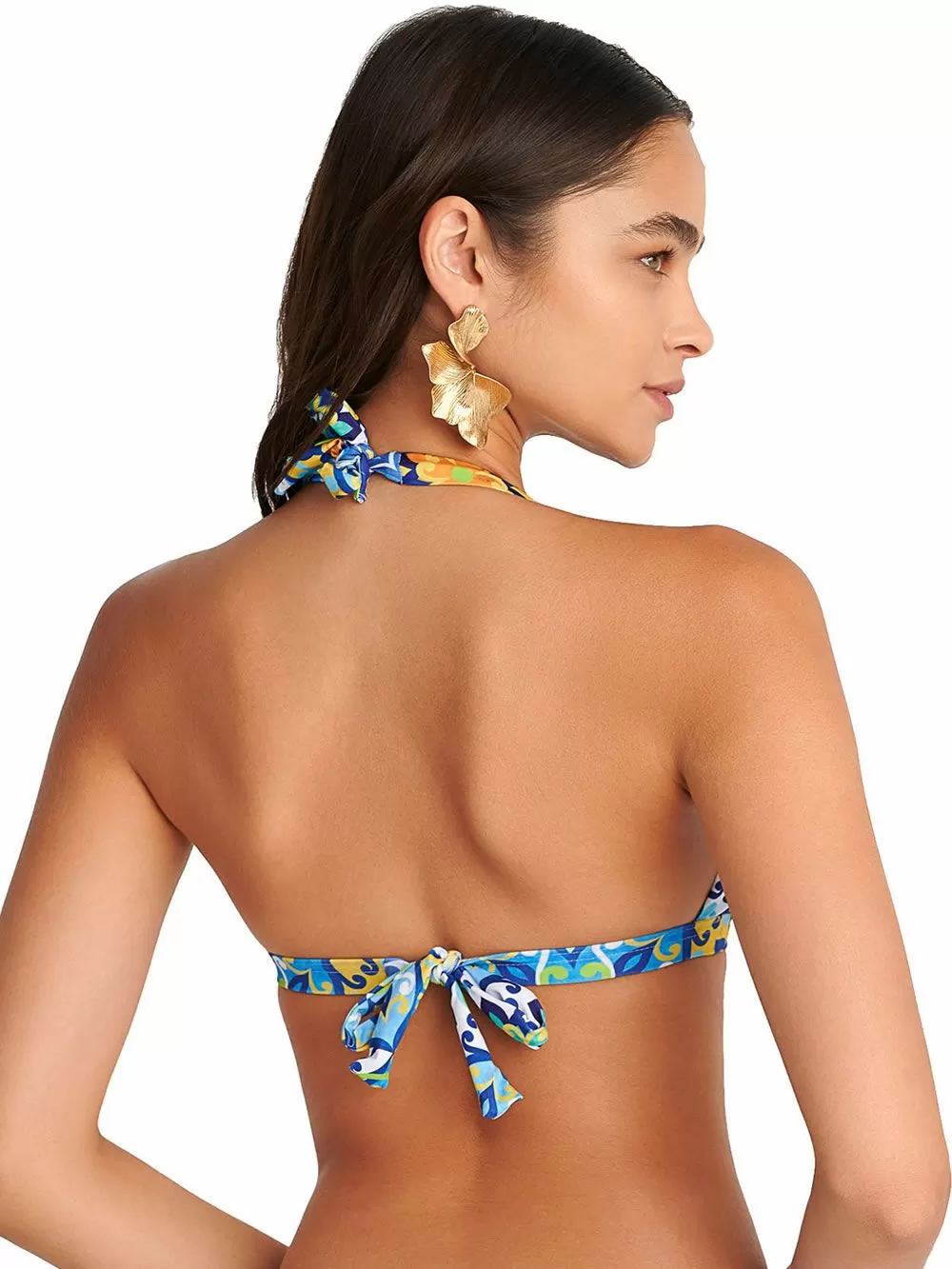 Μαγιό BLU4U Blue Tiles Μπικίνι Τρίγωνο Μεγάλο Στήθος - Αφαιρούμενη Ενίσχυση