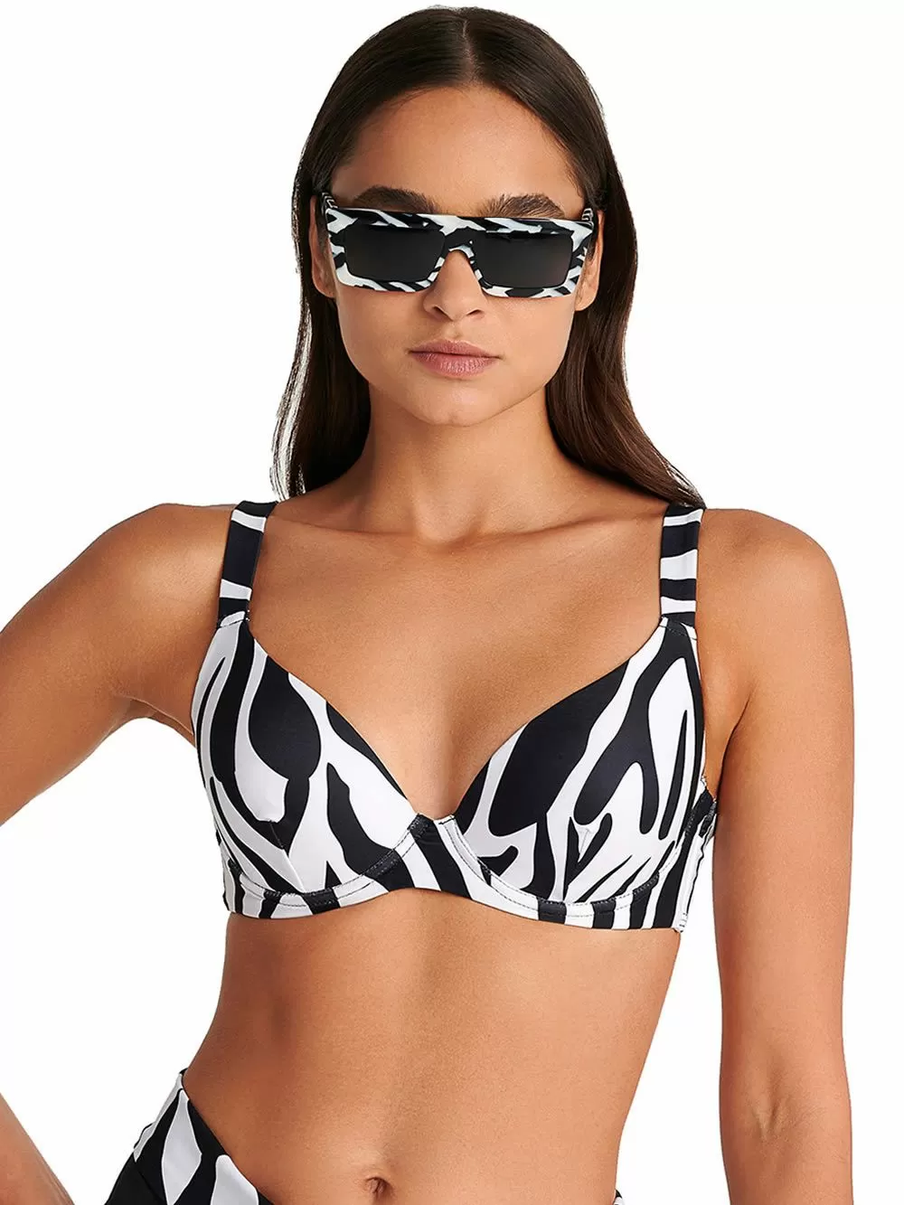 Μαγιό BLU4U Zebra Σουτιέν Μπικίνι - Ενίσχυση & Μπανέλα - Σταθερό Κράτημα