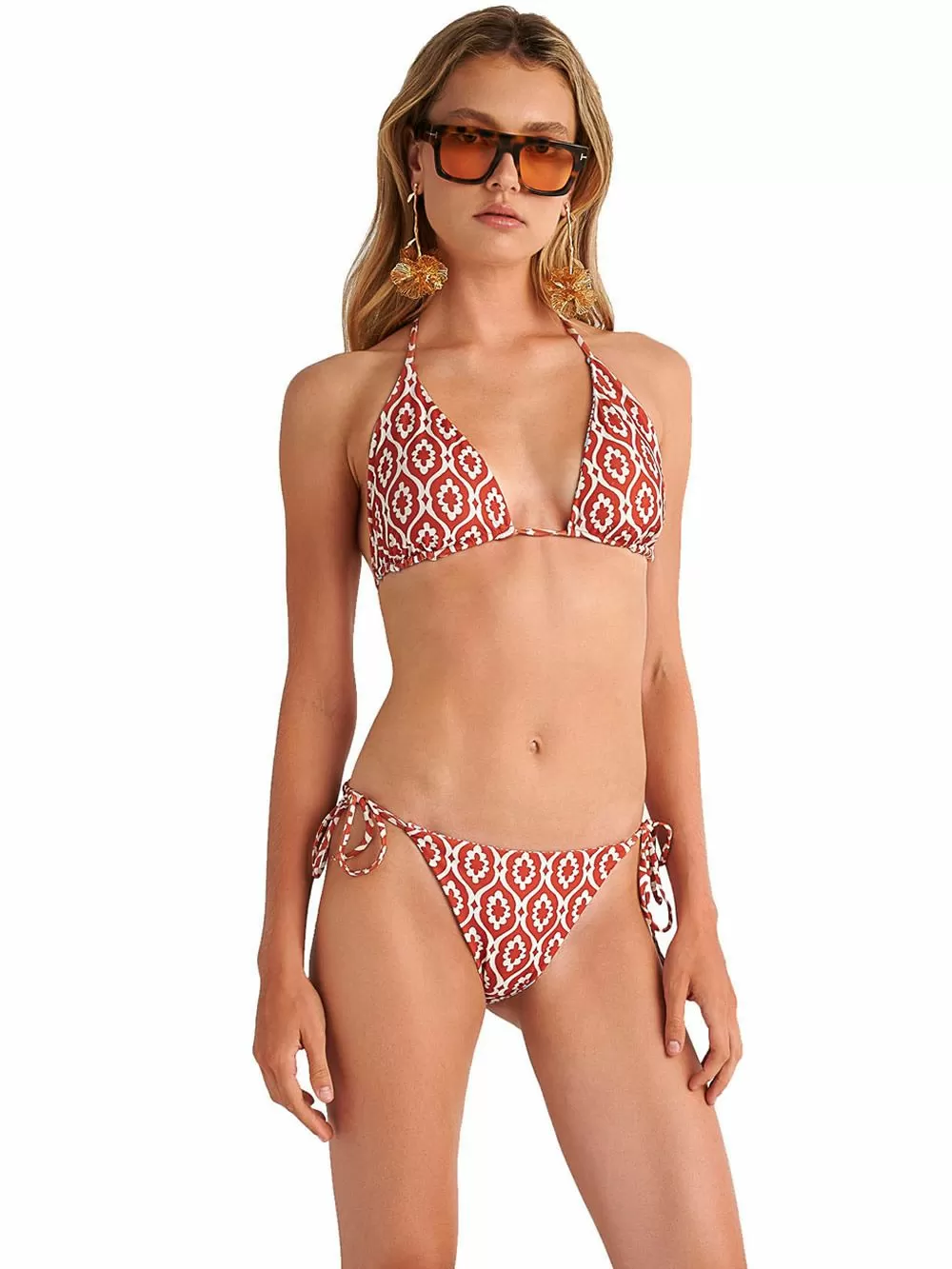 Μαγιό BLU4U Bronze Aztec Μπικίνι Σλιπ Κανονικό Δετό - Διπλής Όψης