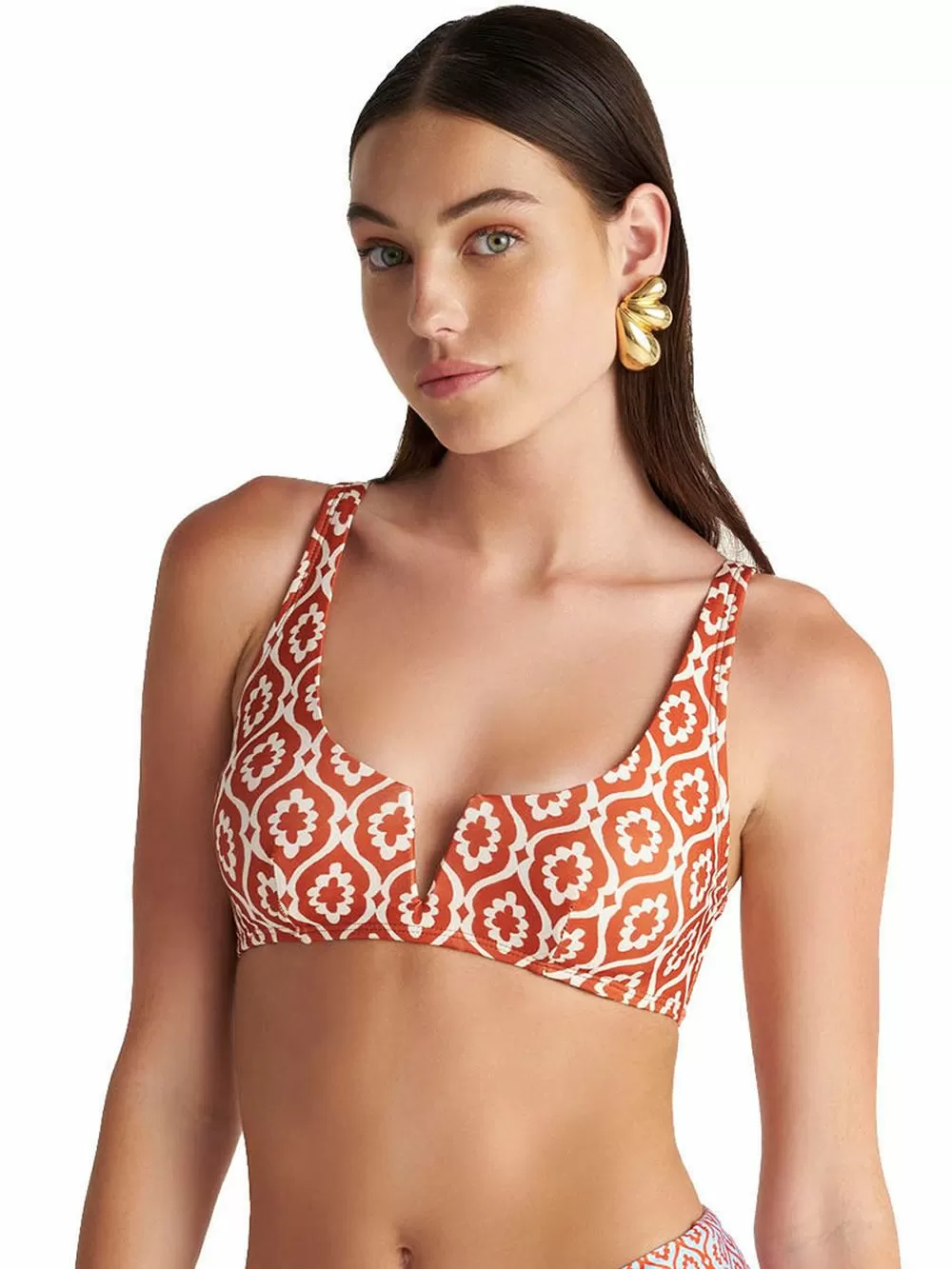 Μαγιό BLU4U Bronze Aztec Μπουστάκι Bralette - Σχήμα V - Αόρατη Ενίσχυση