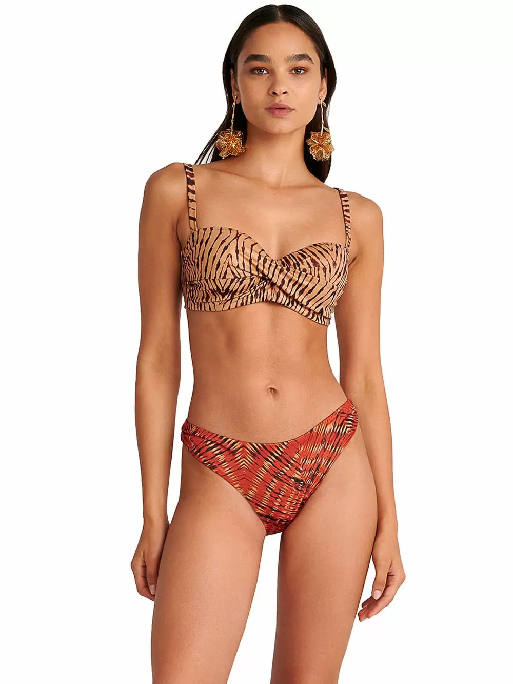 Μαγιό BLU4U Red Fan Σλιπ Μπικίνι Tai Κανονικό Φαρδύ - Αόρατες Ραφές