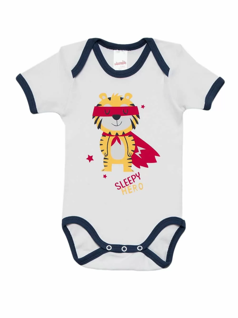 Βρεφικά Κορμάκια Minerva για αγόρι SLEEPY HERO - 100% Αγνό Βαμβάκι - 2 Pack 