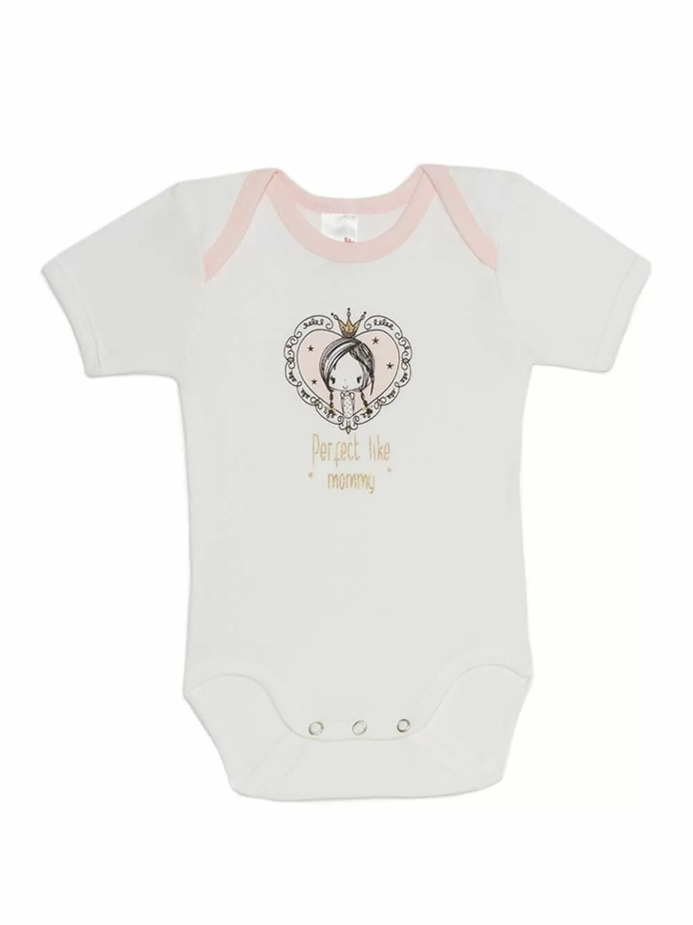 Βρεφικά Κορμάκια MINERVA για κορίτσι Little Cutie - 100% Αγνό Βαμβάκι - 4 Pack 