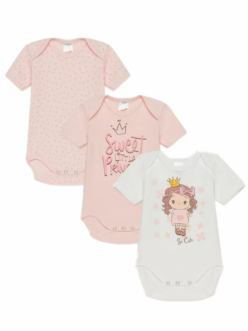 Βρεφικά Κορμάκια MINERVA So Cute - 100% Αγνό Βαμβάκι - Πακέτο με 3 